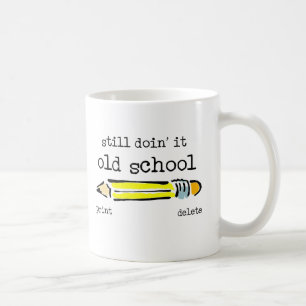 Oude School Potlood Grappige Mok Humor