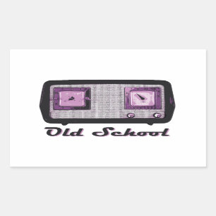 Oude school Radio Retro Rechthoekige Sticker