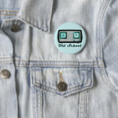 Oude school Radio Retro Ronde Button 5,7 Cm (In situ)