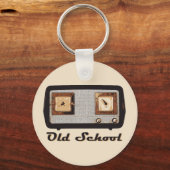 Oude school Radio Retro Sleutelhanger (Voorkant)