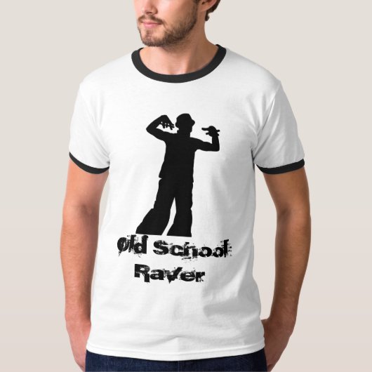 Oude School Raver Ringer T T-shirt (Voorkant)