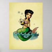 Oude school Reggae Mermaid Poster (Voorkant)