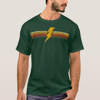 Oude school Retro Lightning Bolt goldenera Fitness T-shirt