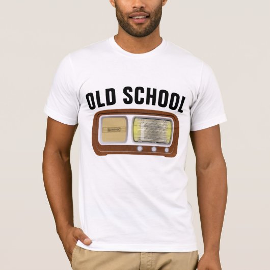 OUDE SCHOOL RETRO RADIO T-shirts (Voorkant)