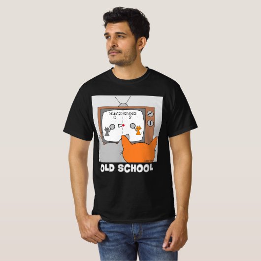 OUDE SCHOOL Retro Video Game Cats Funding T-shirt (Voorkant volledig)
