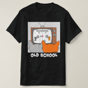 OUDE SCHOOL Retro Video Game Cats Funding T-shirt