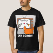 OUDE SCHOOL Retro Video Game Cats Funding T-shirt (Voorkant)