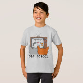 OUDE SCHOOL Retro Video Game Cats T-shirt (Voorkant volledig)