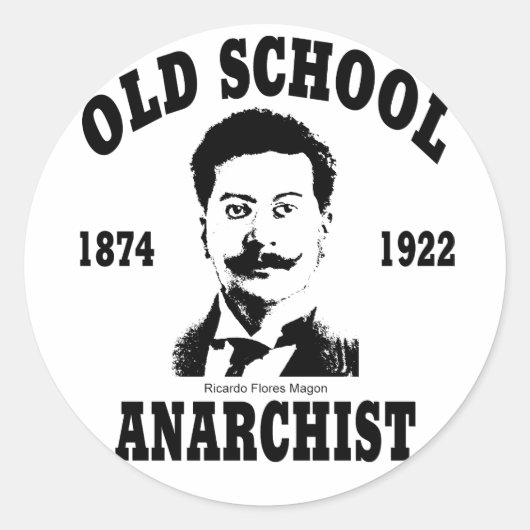 Oude School - Ricardo Flores Magón Ronde Sticker (Voorkant)