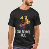 Oude School Ride  Retro Big Wheel T Shirt (Voorkant)