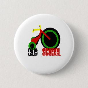Oude school ronde button 5,7 cm