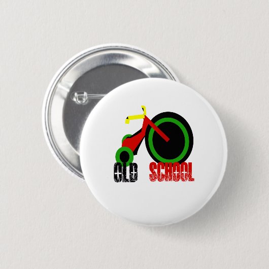 Oude school ronde button 5,7 cm (Voorkant /achterkant)
