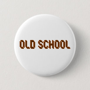 Oude school ronde button 5,7 cm