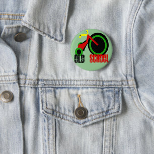 Oude school ronde button 5,7 cm