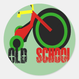 Oude school ronde sticker