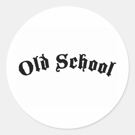 Oude school ronde sticker (Voorkant)