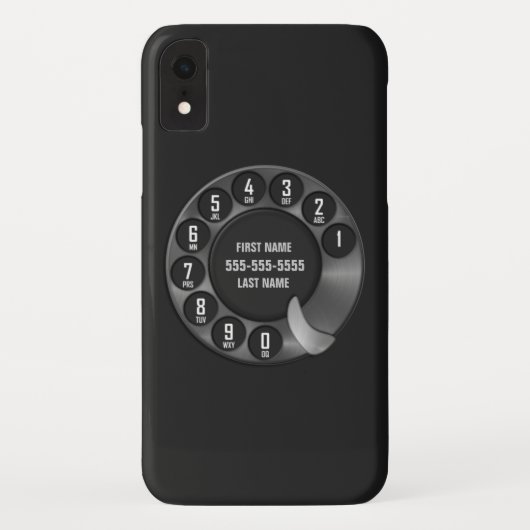 Oude school Rotary Dial Phone Black Case-Mate iPhone Case (Achterkant)