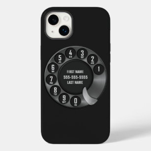 Oude school Rotary Dial Phone Black Case-Mate iPhone Case