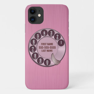 Oude school Rotary Dial Pink iPhone 11 Hoesje