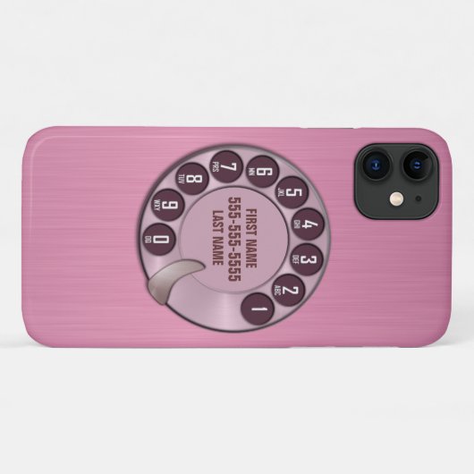 Oude school Rotary Dial Pink Case-Mate iPhone Case (Achterkant (horizontaal))