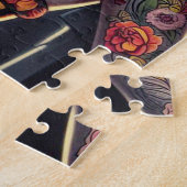 Oude School Schattige Gothic Meisje Legpuzzel (Zijkant)