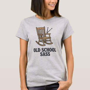 Oude School Sfeer Grappige Oma Citaat T-shirt