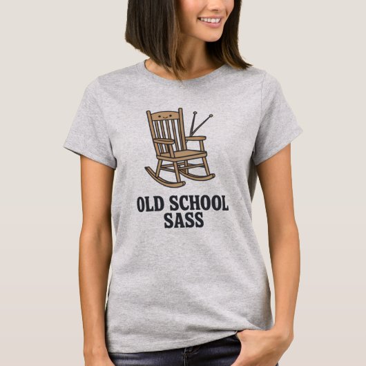 Oude School Sfeer | Grappige Oma Citaat T-shirt (Voorkant)