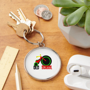 Oude school sleutelhanger