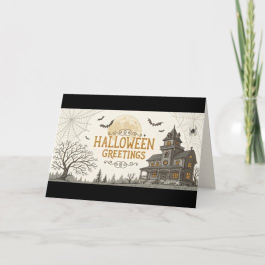 Oude school spookhuis kaart (Voorkant)