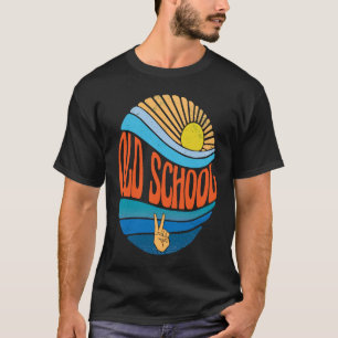 Oude school  Sunset Old School Groovy Stropdas D T-shirt
