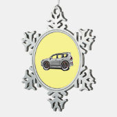 OUDE SCHOOL SUV TIN SNEEUWVLOK ORNAMENT (Rechts)