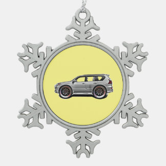 OUDE SCHOOL SUV TIN SNEEUWVLOK ORNAMENT