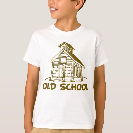 Oude school t-shirt (Voorkant)