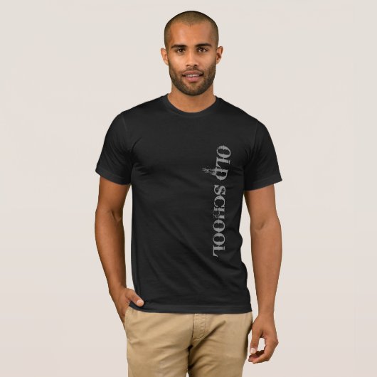 Oude school t-shirt (Voorkant volledig)
