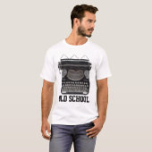 OUDE SCHOOL T-shirts,  schrijfmachine T-shirt (Voorkant volledig)