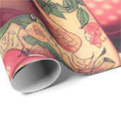  oude school Tattoo paar illustratie Cadeaupapier (Rol Hoek)