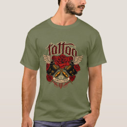 Oude School Tattoo Subcultuur Rozen Knokkels T-shirt
