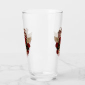 Oude School Tattoo Subcultuur Rozen Vuisten Bier Glas (Links)