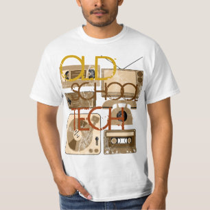 Oude School Tech Sepia 80s T-Shirts