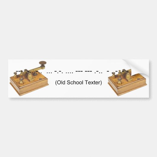 Oude School Texter Bumpersticker (Voorkant)