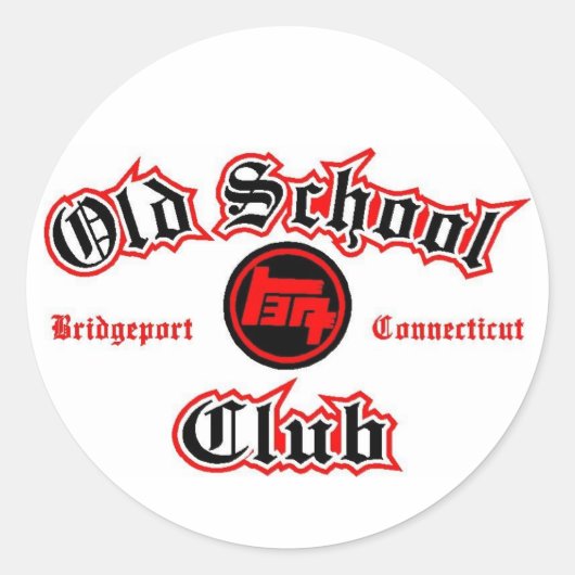 oude school toyota club ronde sticker (Voorkant)