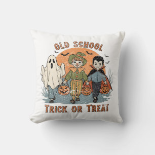 Oude School Trick or Treat Retro Halloween Kussen