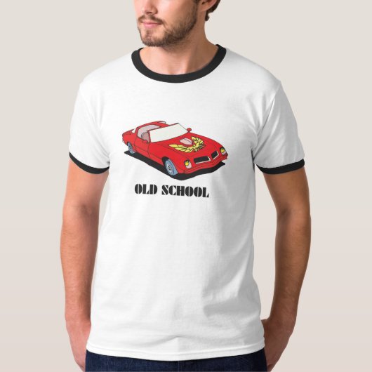 Oude school versus nieuwe schoolauto's t-shirt (Voorkant)