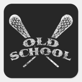 Oude school vierkante sticker