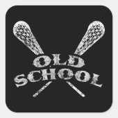 Oude school vierkante sticker (Voorkant)