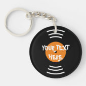 Oude school vinyl muziekplaat aangepaste acryl sleutelhanger (Voorkant)