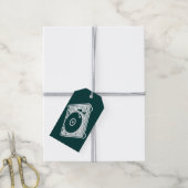 Oude-school was (vinyl) draaitafel cadeaulabel (Met Touw)