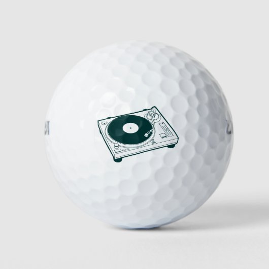 Oude School Was (Vinyl) Draaitafel Golfballen (Voorkant)