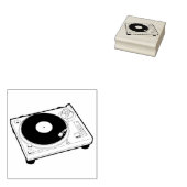 Oude-school was (vinyl) platenspeler rubberstempel (Gestempeld)