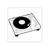Oude-school was (vinyl) platenspeler rubberstempel (Afrduk)